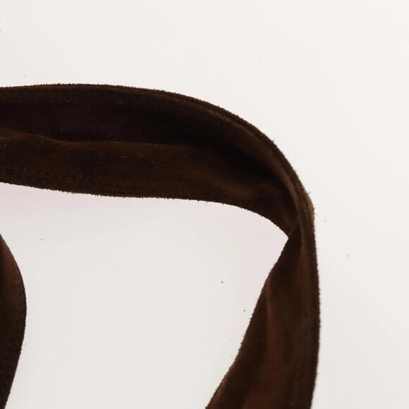 CHANEL Shoulder Bag Suede Brown CC Auth BA4603 - Picture 9 of 16